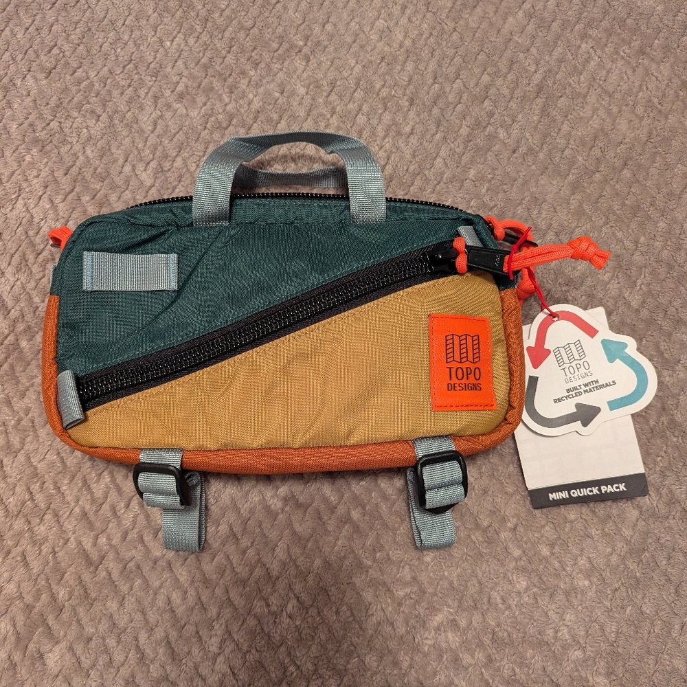 Topo Designs Mini Quick Pack Fanny Bag Belt Earth Tones Hiking Nature NWT